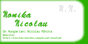 monika nicolau business card