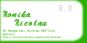 monika nicolau business card